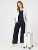 Travel Jersey Wide Leg Pant - Navy