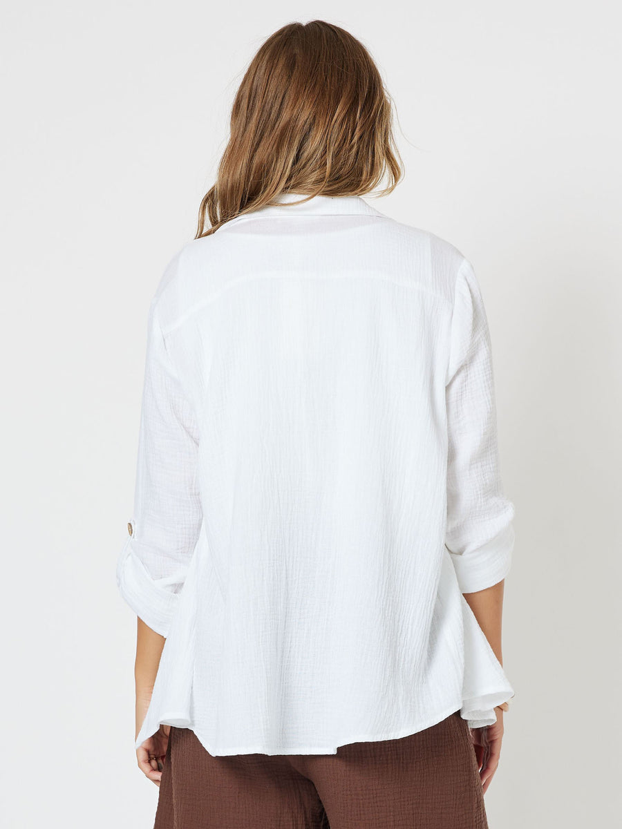 Byron textured Cotton Shirt - White