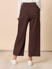 Kimmy Ponte Wide Leg Pant - Coffee