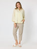 Santorini Cotton Capri Pant - Natural