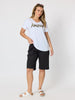 Santorini Cotton Pull On Shorts - Black