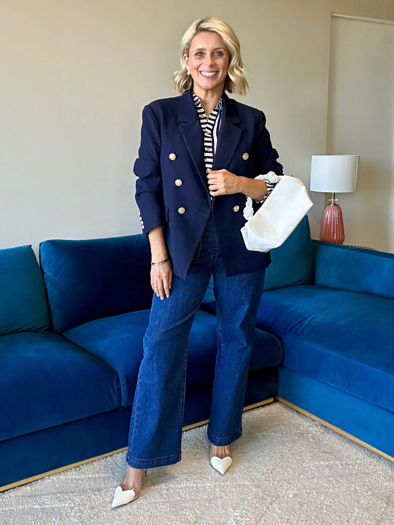 Lauren Double Breasted Blazer - Navy