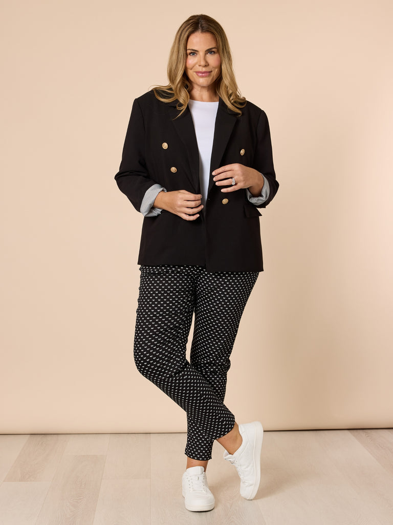 Lauren Double Breasted Blazer - Black