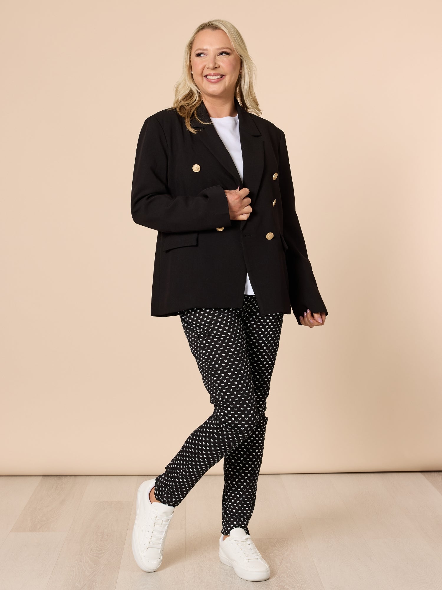 Lauren Double Breasted Blazer - Black