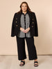 Kimmy Ponte Wide Leg Pant - Black threadz