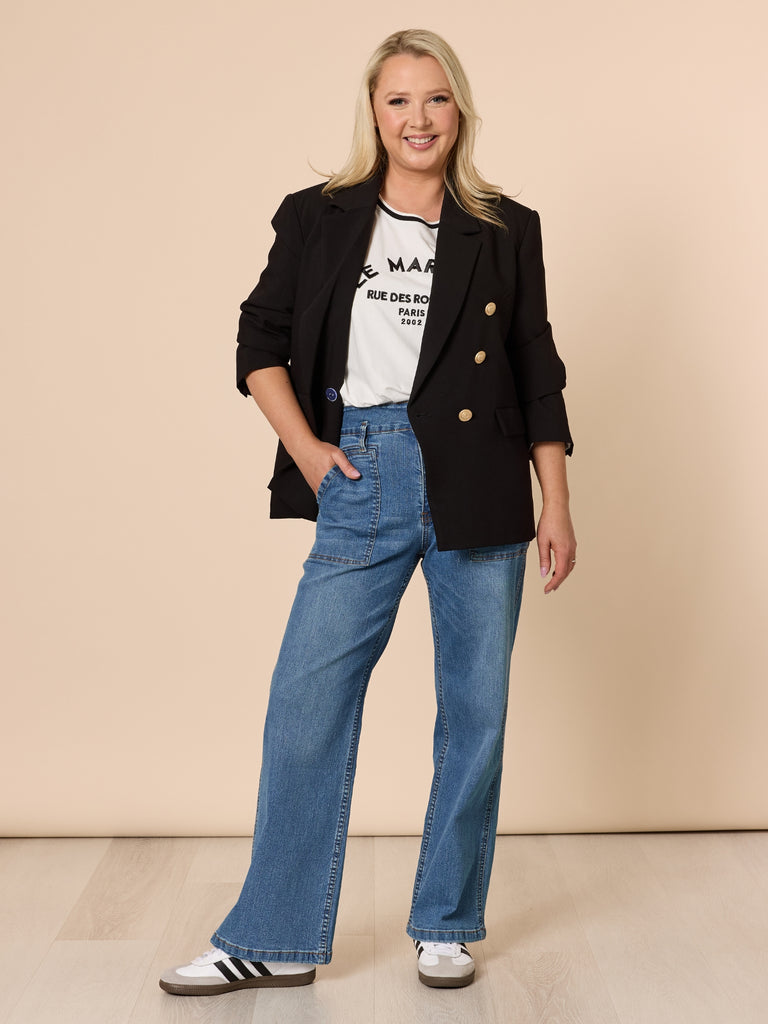 Lauren Double Breasted Blazer - Black