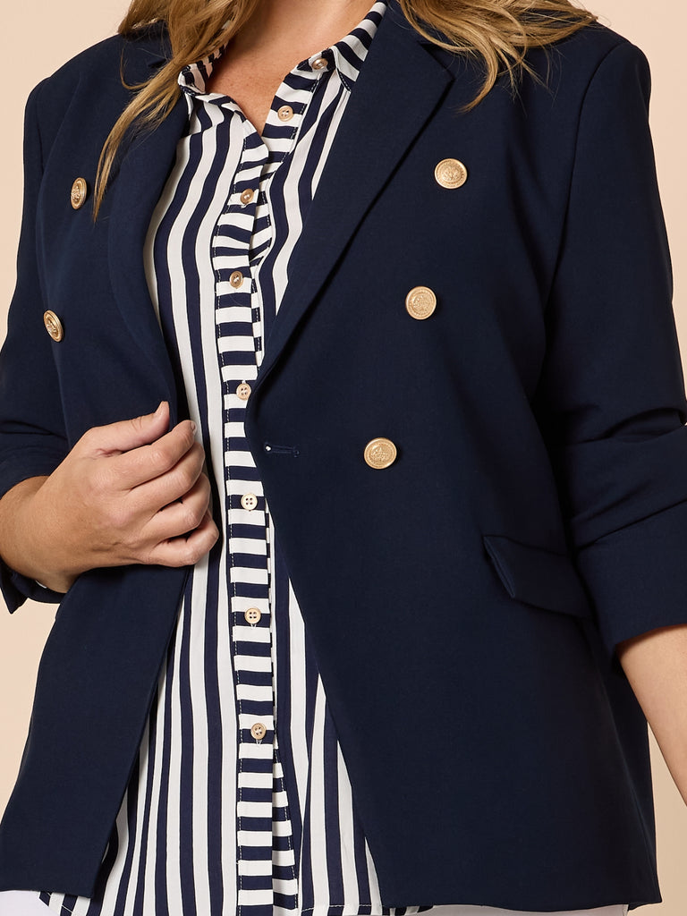 Lauren Double Breasted Blazer - Navy gordon smith threadz