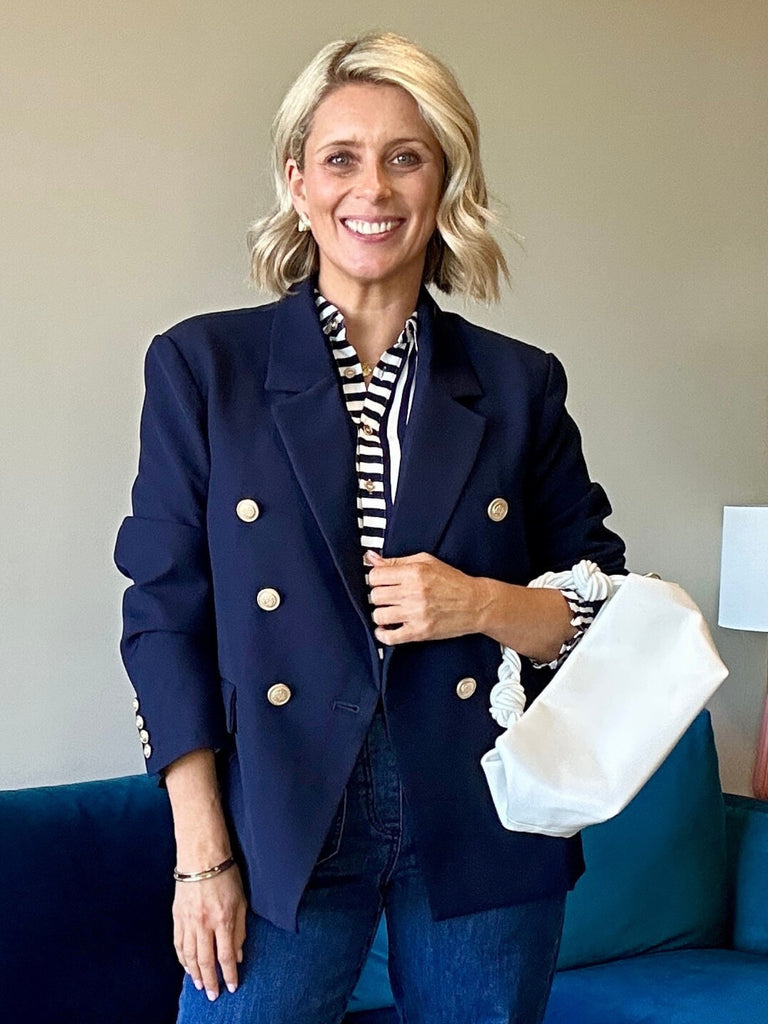 Lauren Double Breasted Blazer - Navy