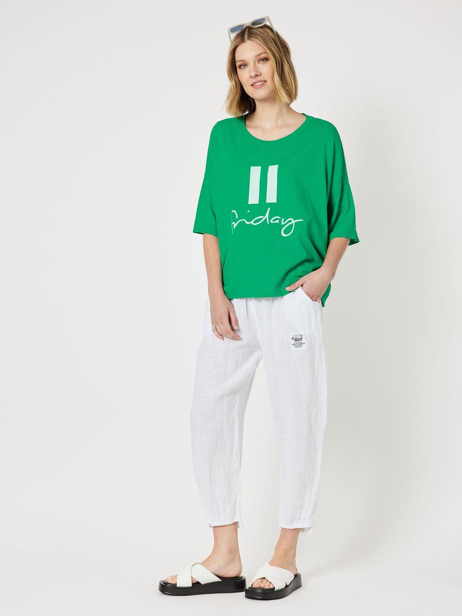 Pause Friday Cotton T-Shirt - Green