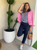 Maggie Denim Jacket - Flamingo