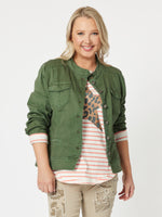 Maggie Denim Jacket - Khaki