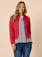 Maggie Denim Jacket - Red