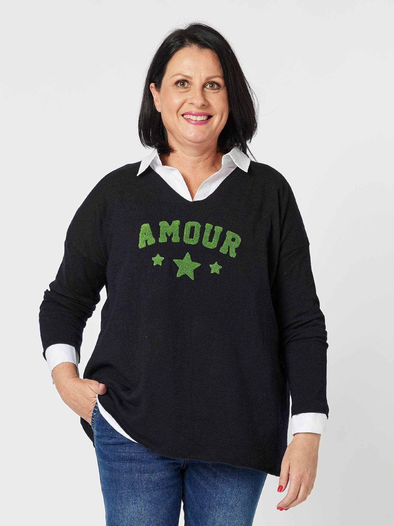 Amour Knit - Navy