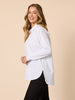 Julie Jersey Sleeve Shirt - White