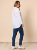 Julie Jersey Sleeve Shirt - White