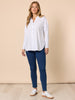Julie Jersey Sleeve Shirt - White