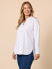 Julie Jersey Sleeve Shirt - White