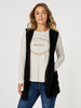 Ollie Side Button Vest - Black