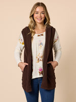 Ollie Side Button Vest - Coffee
