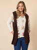Ollie Side Button Vest - Coffee