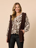 Metropolitan Animal Print Top - Natural Multi