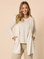 Ollie Side Button Vest - Ivory