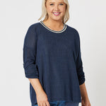 Lily 2 In 1 Top - Navy