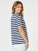 Heart Stripe Print Tee - Orange