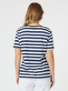 Heart Stripe Print Tee - Orange