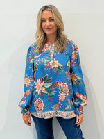Vintage Rose Floral Print Top - Multi