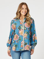 Vintage Rose Floral Print Shirt - Multi