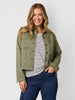 Retro Denim Jacket - Washed Khaki