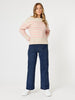 Carpenter Stretch Wide Leg Pull On Jean - Dark Denim