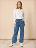 Carpenter Stretch Wide Leg Jean - Washed Denim