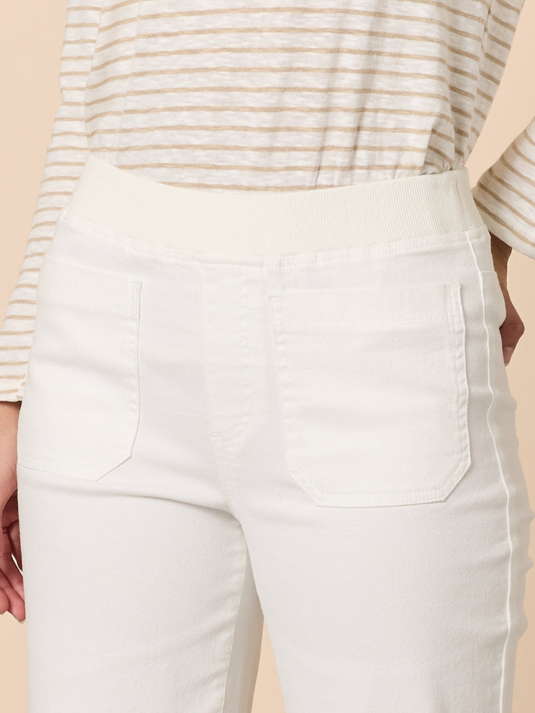 Carpenter Thread Carpenter Stretch Wide Leg Jean - White – Threadz