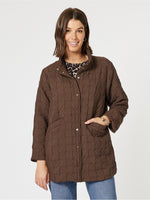 Monet Quilted Jacket - Chocolate