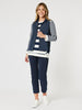 Urban City Straight Leg Ponte Pant  - Navy r&co