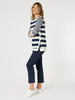 Urban City Straight Leg Ponte Pant  - Navy r&co