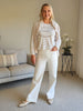 Carpenter Stretch Wide Leg Jean - White