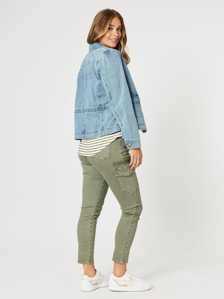 Boyfriend Denim Jacket - Washed Denim