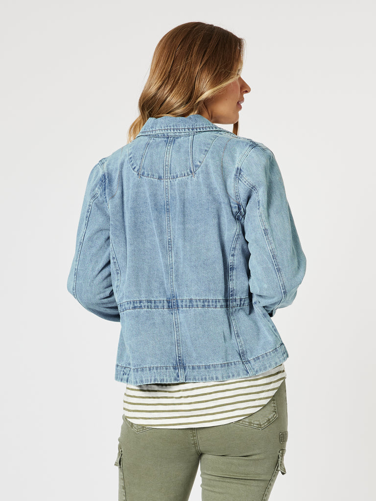 Boyfriend Denim Jacket - Washed Denim