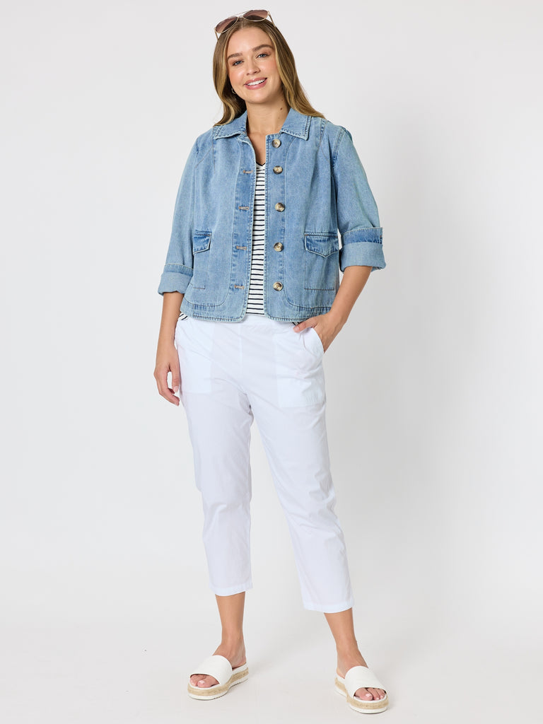 Boyfriend Denim Jacket - Washed Denim