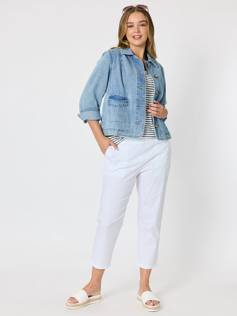 Boyfriend Denim Jacket - Washed Denim