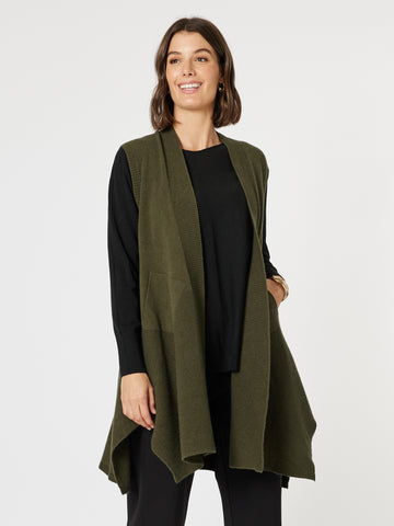 Casa Knit Vest - Khaki