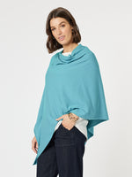 Macy Knit Poncho - Turquoise