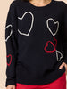 Love Me Hearts Knit - Navy