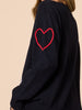 Love Me Hearts Knit - Navy