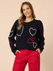 Love Me Hearts Knit - Navy