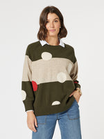 Moonlight Spot Print Knit - Khaki