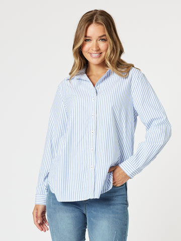 French Stripe Shirt - Blue/White